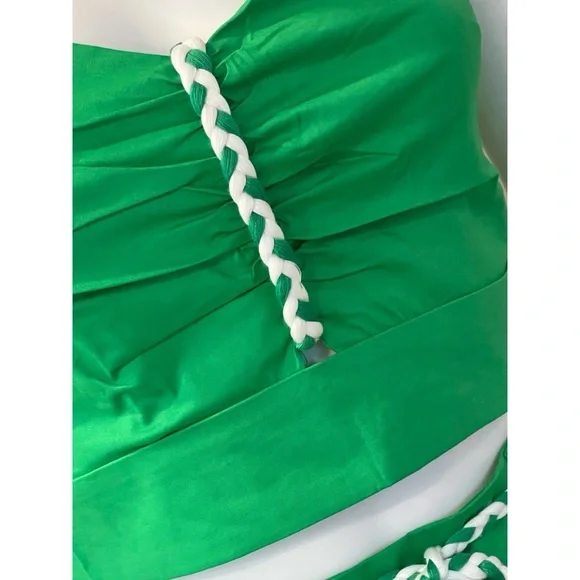 Gorgeous green 2-piece midi skirt set S M L - Picture 5 of 9